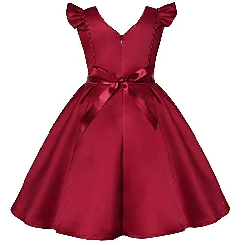 Goodada Garment Delicate Embroidery Sequined Design Girls Party Dress 3-8 Years Old Little Princesses Girls Birthday Dresses