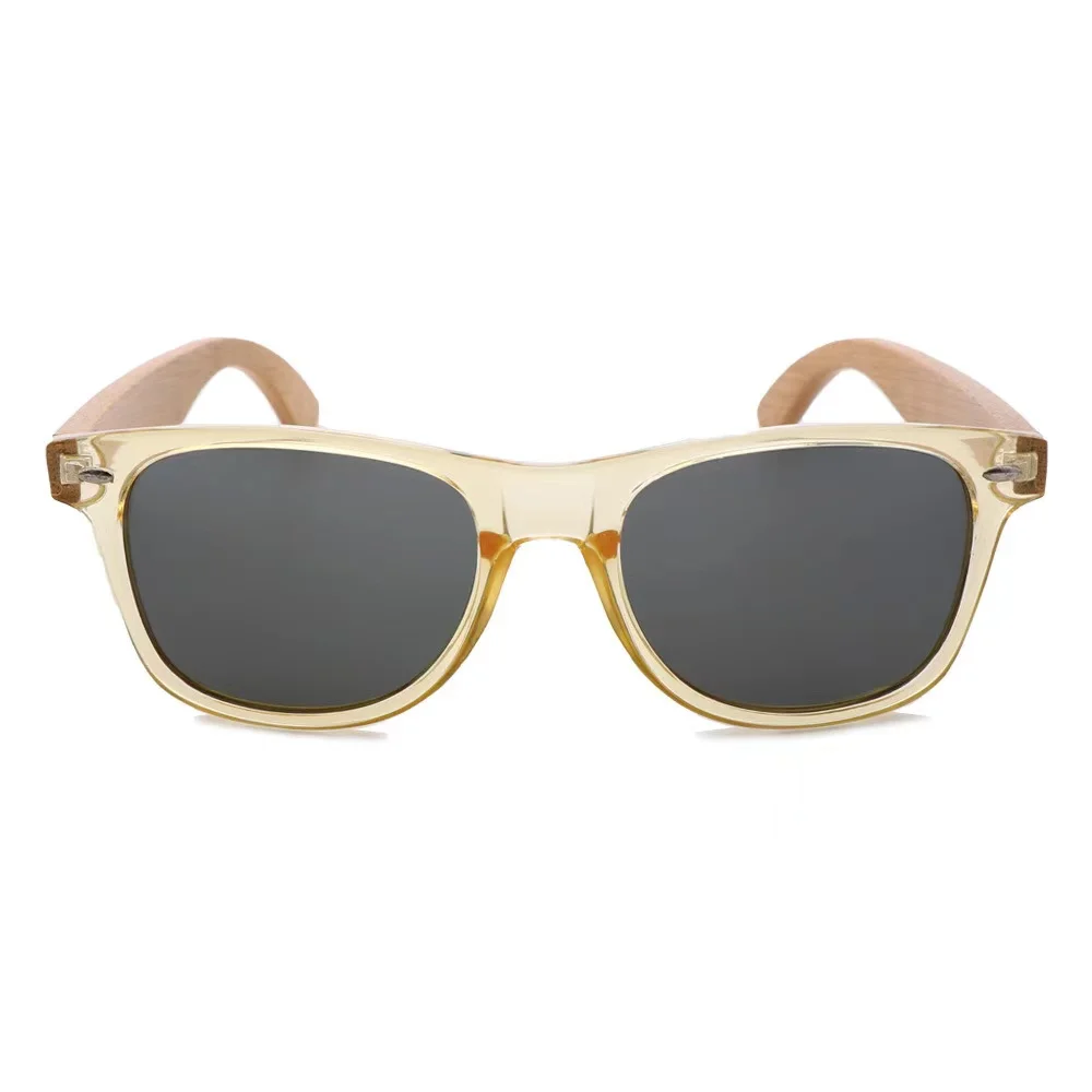2023 New Bamboo and Wood Glasses Frame Polarizing Sunglasses Transparent Fashion unisex Sunglasses