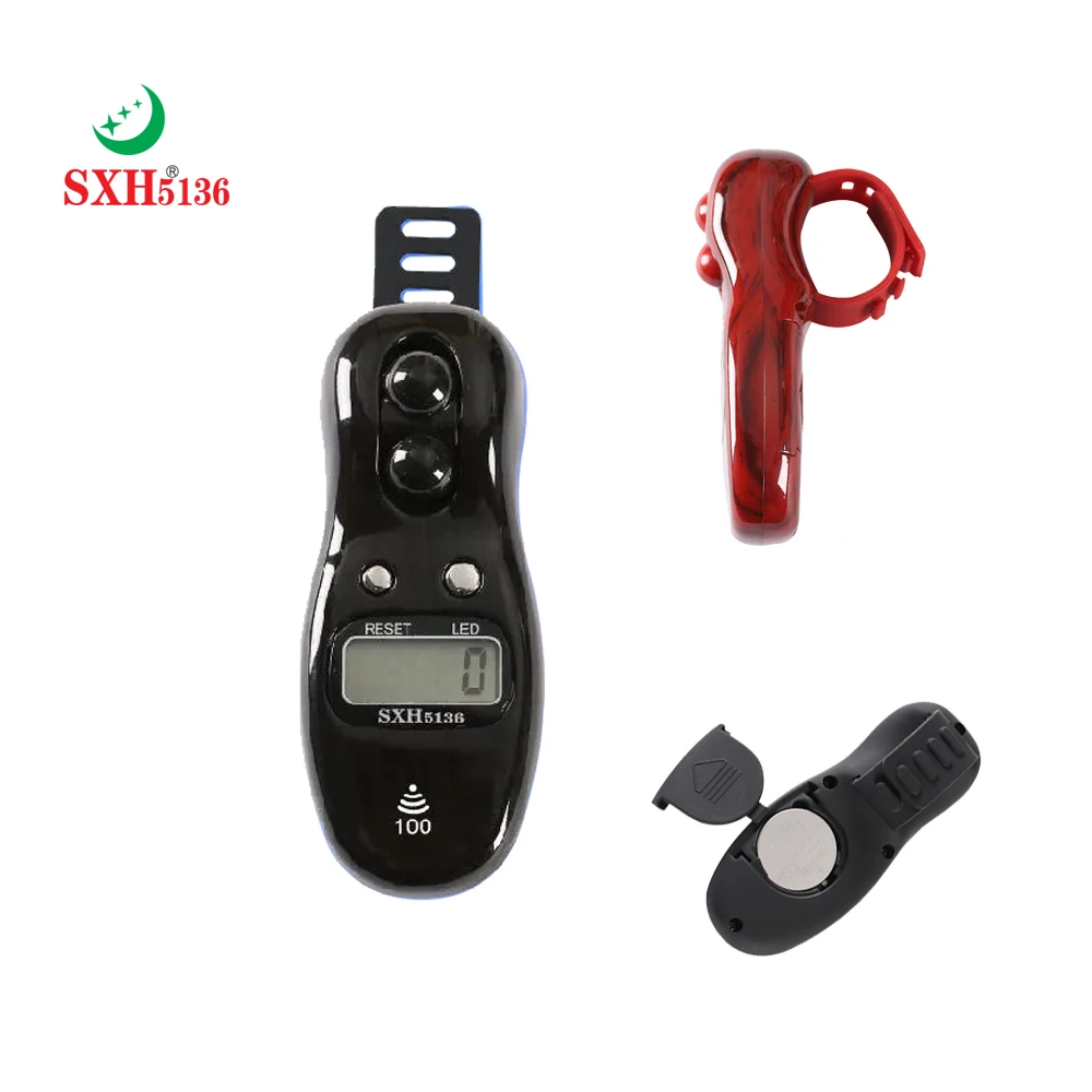 SXH5136 Factory Wholesale New Beads Digital Tasbih With LED x100 Beep Sound Hand Tally Counter Ring Tasbeeh Battery Replaced