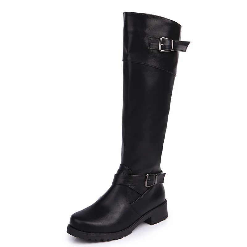 Best Sell High Heels Black Over The Knee Shoes Pu Leather Thigh High Winter Women Boots