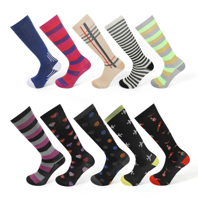 JX-II-0244 nursing compress socks fancy compression sock