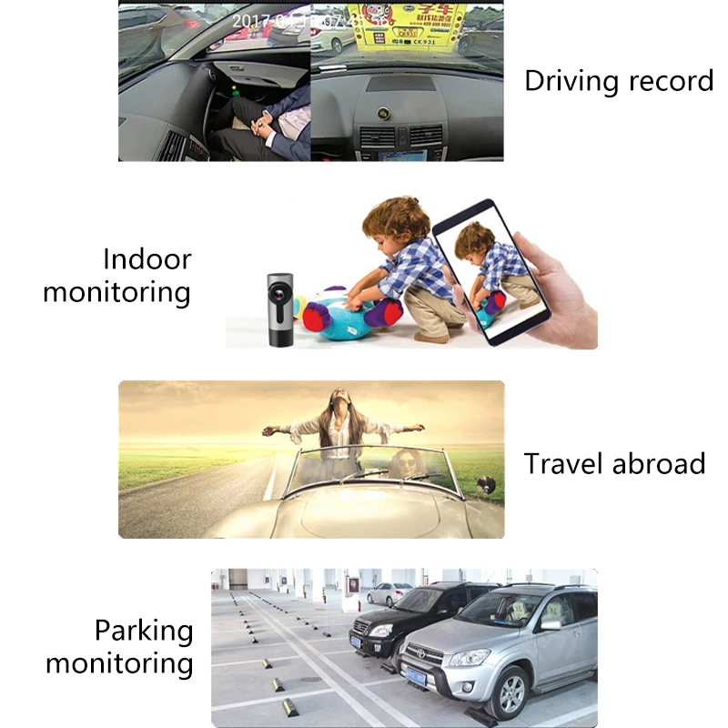 New Trend 1080P Car Camera Dashcam DVR Front Inside Rear Dashcam Recorder 270 Degree Video Recorder car black box