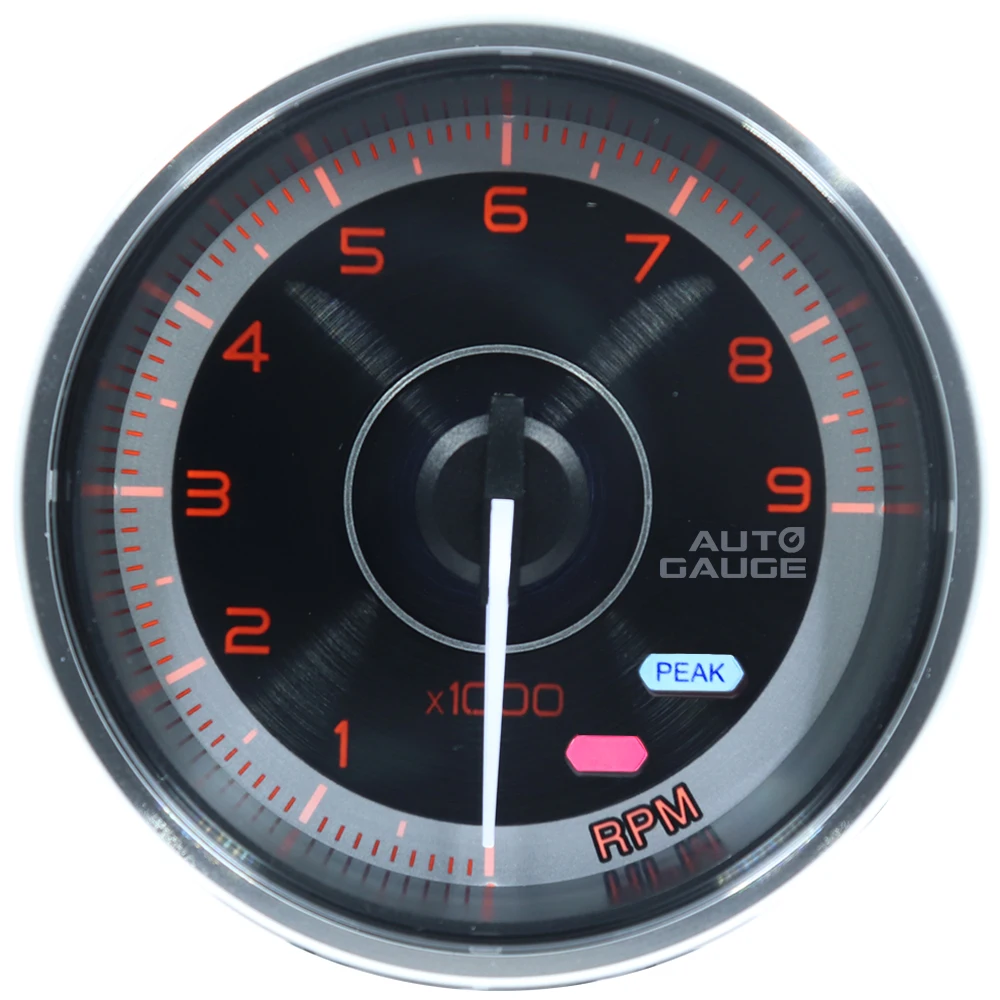 60mm Anodizing polished aluminum silver rim tachometer for car