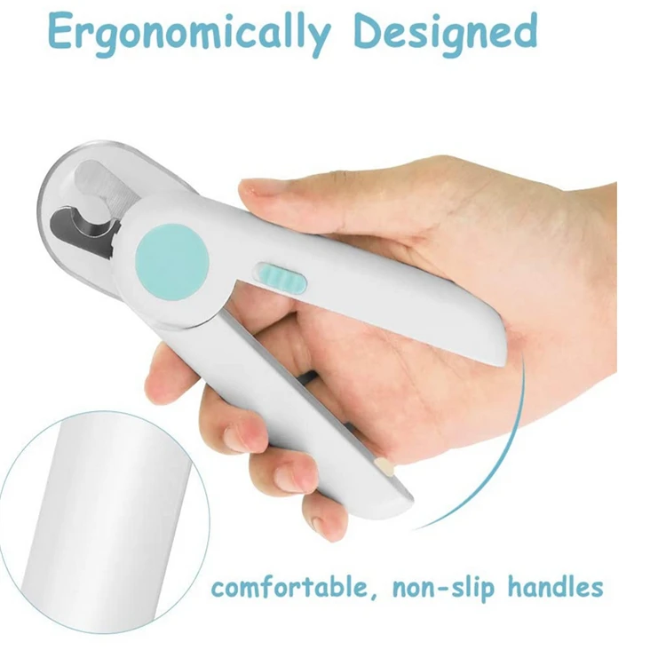 LED Light Avoid Over-Cutting Trimmers Professional Small Animal Bird Pet Dog Cat Claw Trimmer Care with free Nail