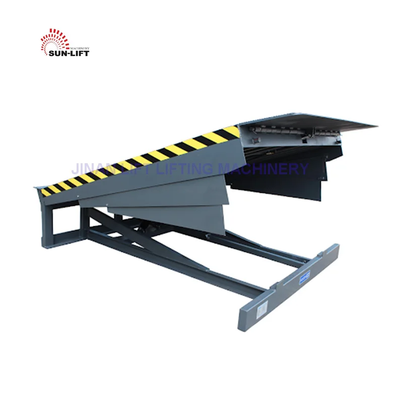 6Ton 8Ton 10Ton 12Ton  Electric Warehouse Steel Truck Ramp Stationary Hydraulic Truck Loading Dock Ramps With Cheap Price