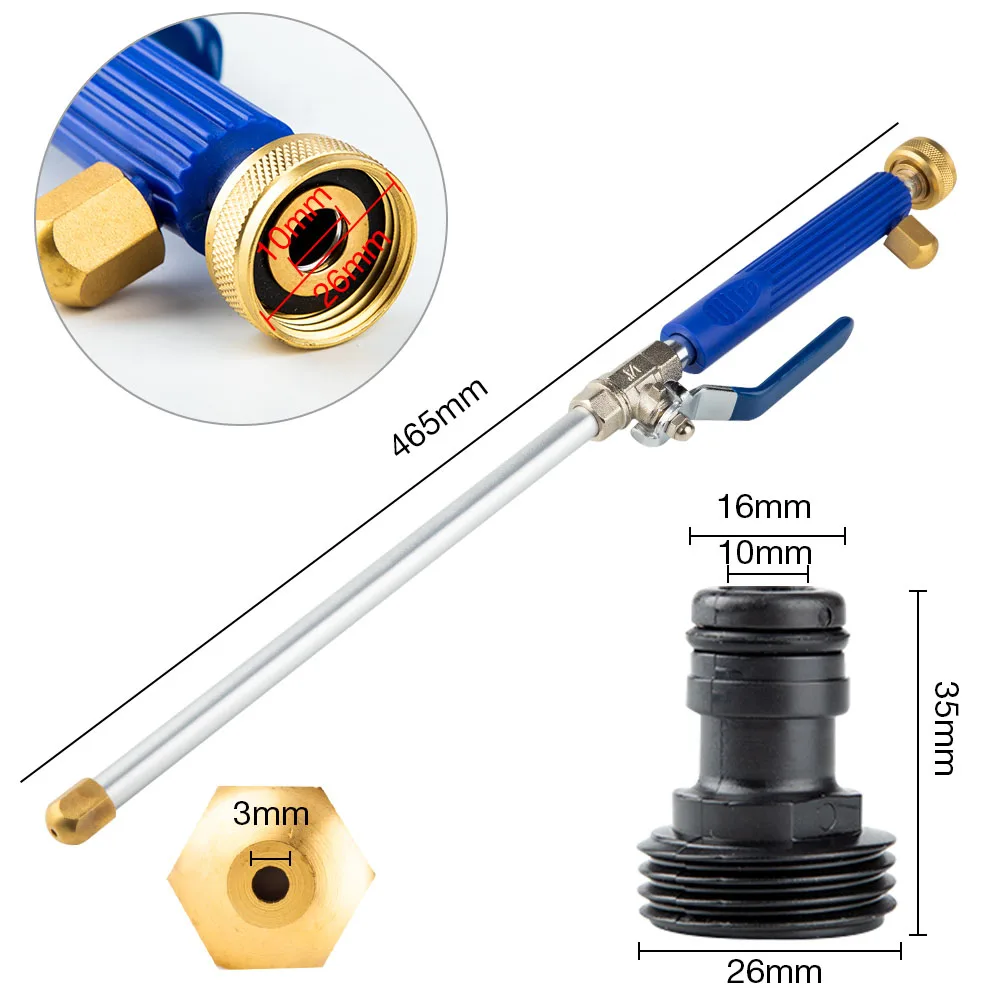 High Pressure Power Washer Wand Water Jet with Hose End Garden Sprayer with Water Hose Nozzle for Car Washing