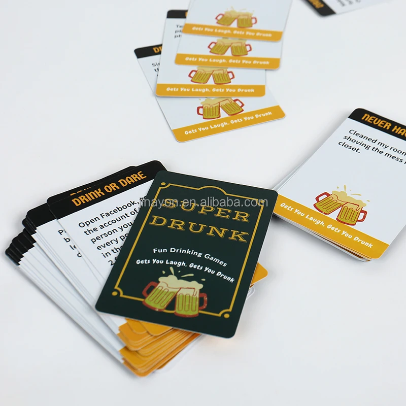 Manufacturer customized cards Custom Printing cards Black and white Paper Card Games with duck box