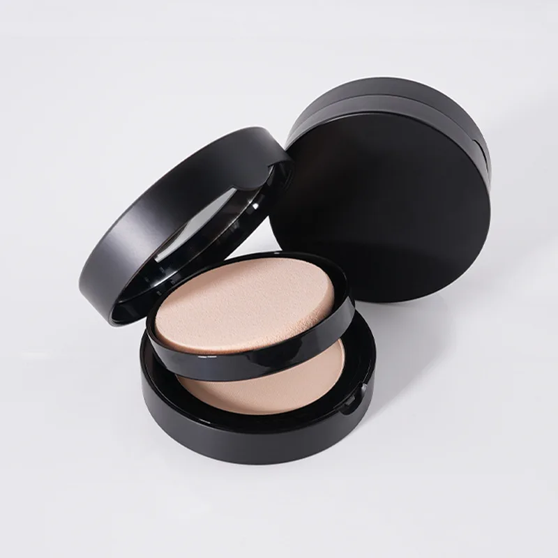 Круглая форма не содержит тальк водонепроницаемая долговечная маслостойкая пресс-пудра с зеркальной затяжкой индивидуальная этикетка пудра для макияжа лица