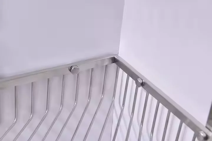 Stainless Steel Two Tier Bathroom Wall Shower Corner Triangle Shelf