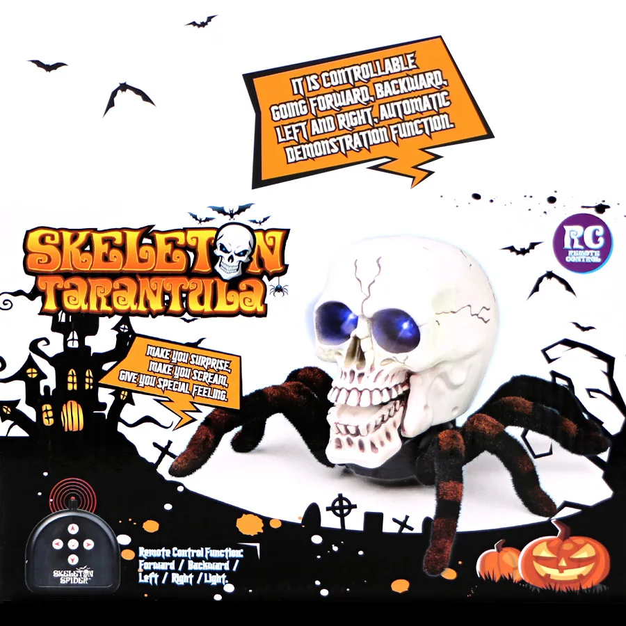 2024 Latest Halloween Decor Remote Control Toy Remote Control Spiders Halloween Skeletons Toys