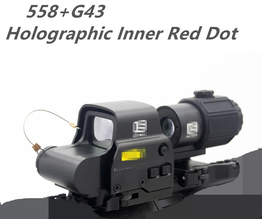 Wholesale Compact 558 Red Dot and G43 Multiplier Waterproof Holographic Sight 1mw Night Vision Laser Scope for Hunting