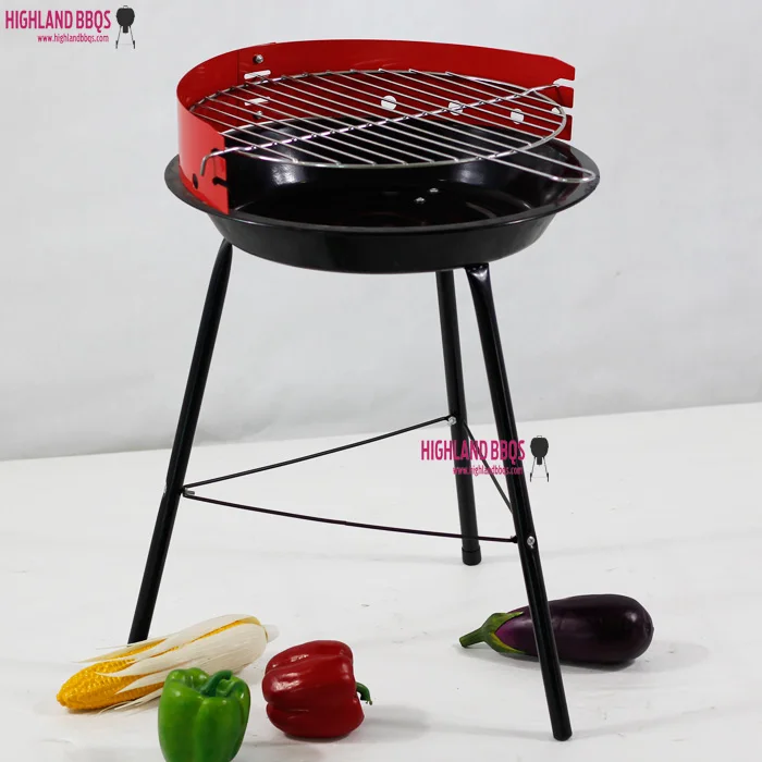 14 inch simple round BBQ Grill outdoor camping portable grill table top charcoal grill