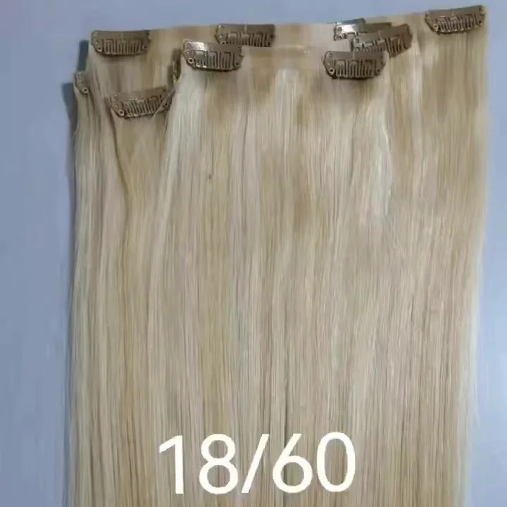 Ruyihair Cabello Humano Unprocessed Clip in Hair Extensions Hair Cabello Natural Color Straight Bulk 100% Virgin Cabelo