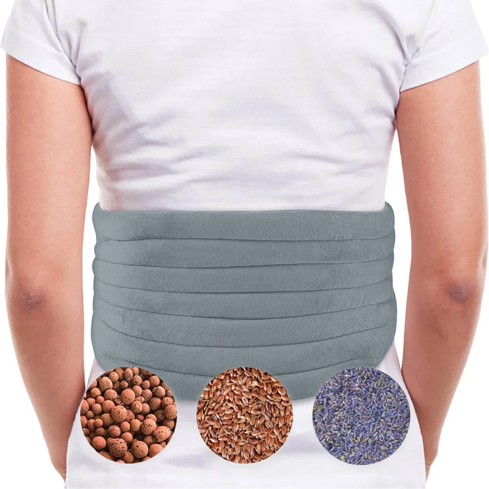 moist heat pack reusable heated back pad microwavable hot therapy neck wrap for back and shoulders