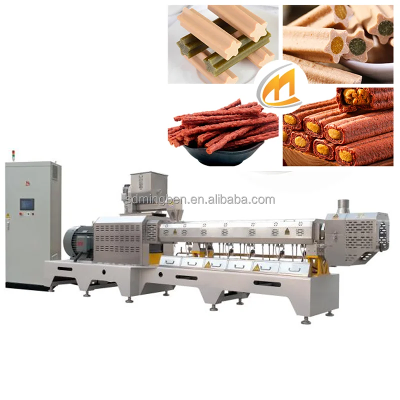 Twin Screw Soft Pet Chewing Extruded Production Processing Plant