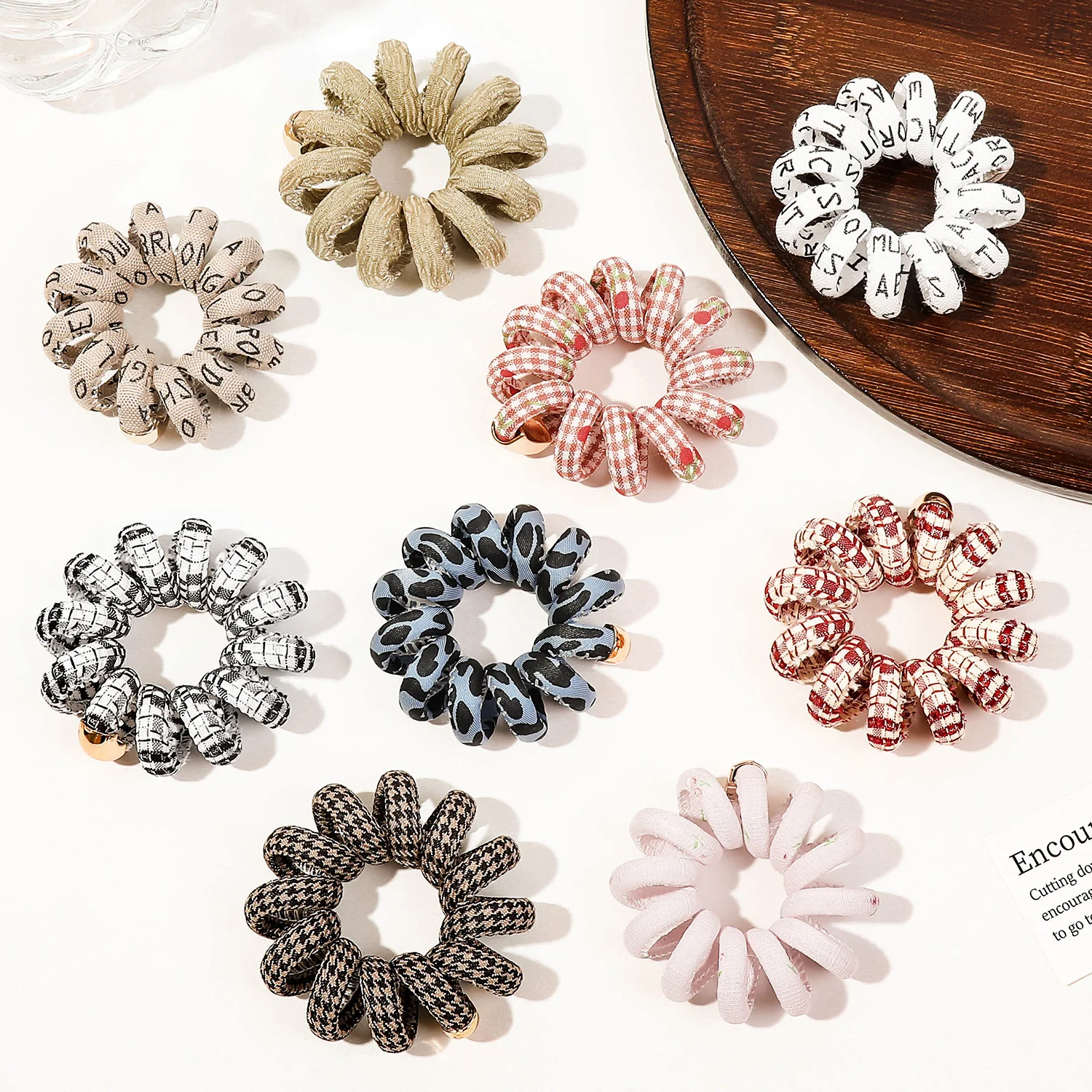 2024 New Fashion Women Hair Accessories Elastic Hair Band Rubber Band Fabric  Telephone Wire Line Hair Ties