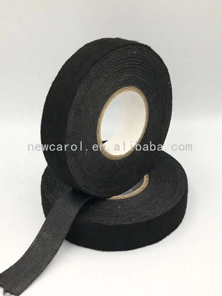 Adhesive Cloth Fabric Cotton Tape Black Wiring Harness Electric Cable Harness Tape