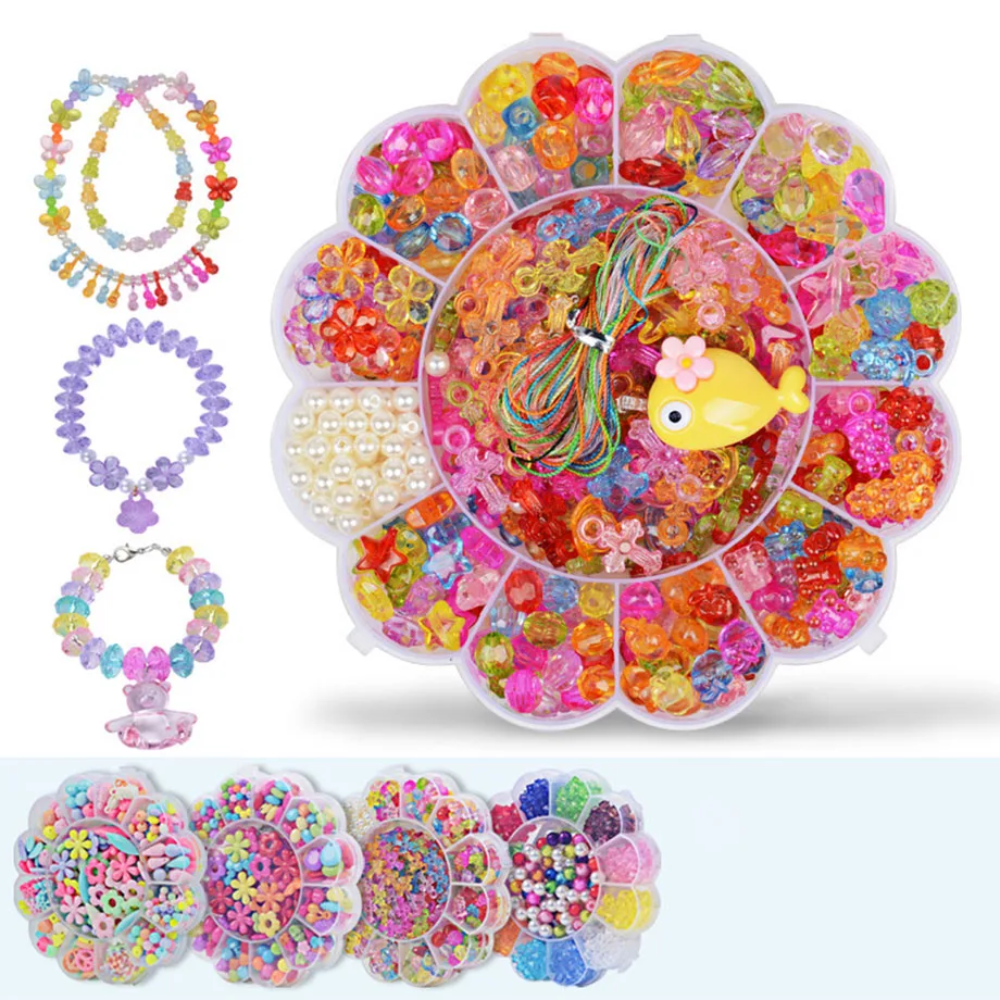 2023 Hot sales colorful Beads  Kit, DIY Beads Set diy kit,DIY Jewelry Making Bracelet Necklace