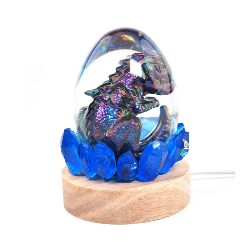 DIY Crystal Egg Shape Resin Mold Dragon Egg Night Light Silicone Mold