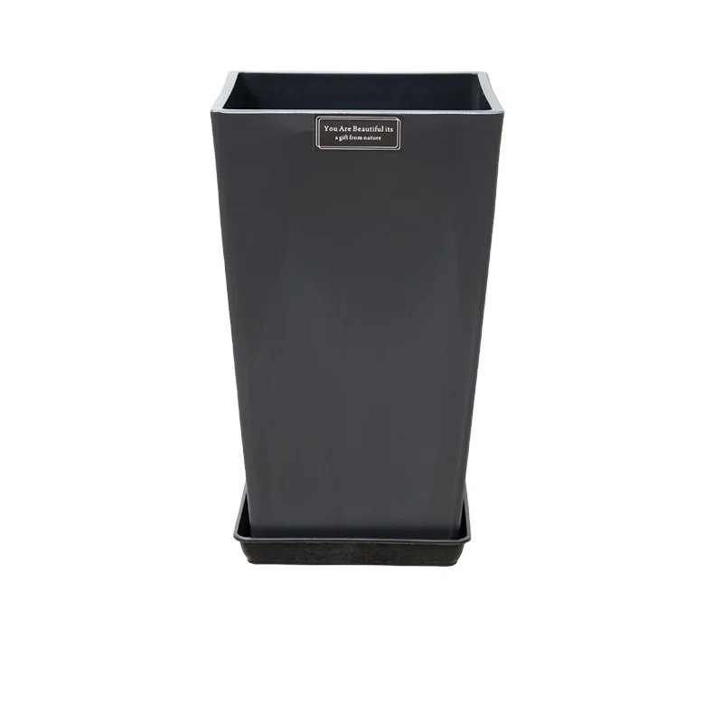 10 inches high 40cm square stereo high vertical outdoor decoration large vase hotel shopping mall flower pot
