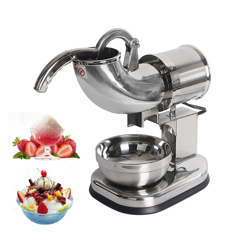 200W Small Automatic Ice Planer Electric Snow Ice Breaker Sand Ice Crusher Machine Commercial Milk Tea Shop Equipment