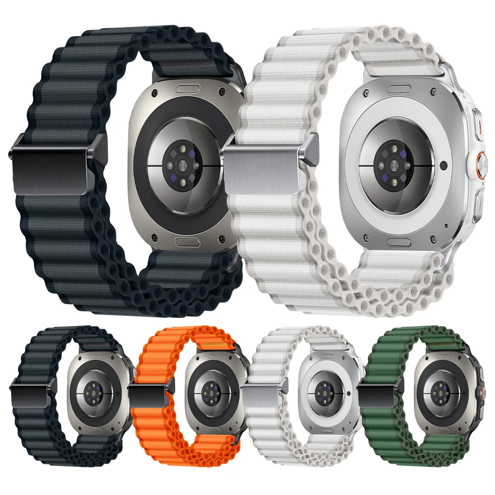 Eraysun Breathable Fabric Nylon Trail Watch Band Custom Luxury Bracelet Sport For Samsung Galaxy Watch 47mm Ultra Strap