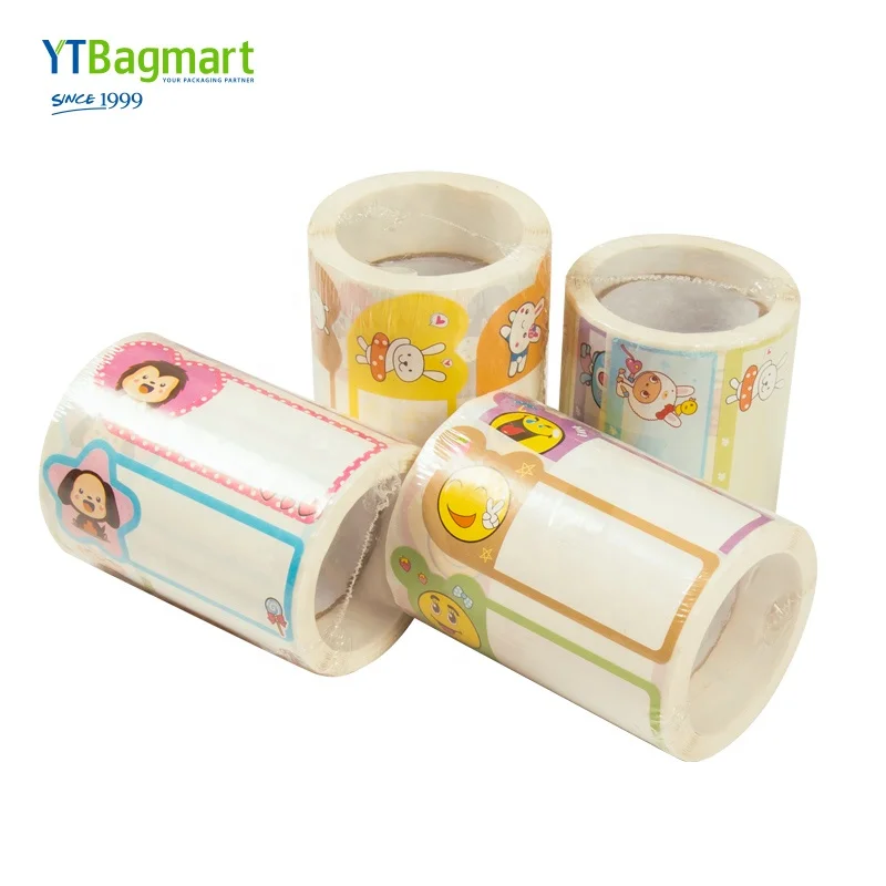 Ytbagmart пользовательский шаблон печати само клеящийся приватный мультфильм дети имя этикетка наклейки рулон Привет Меня зовут наклейки