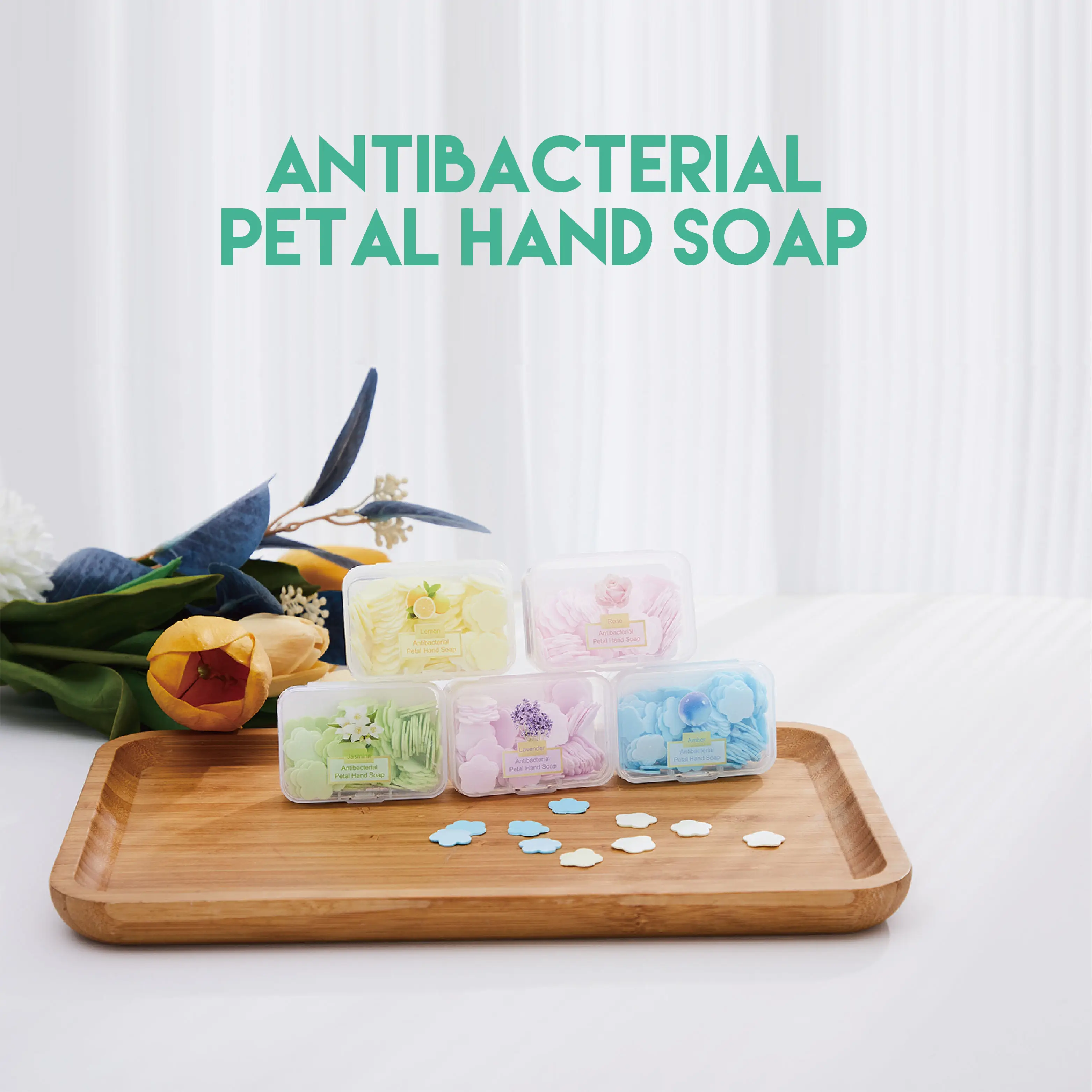 Wholesale Portable Hand Washing Paper Soap Sheets Petal Soap Paper Sheets Petal Confetti Soap Flake