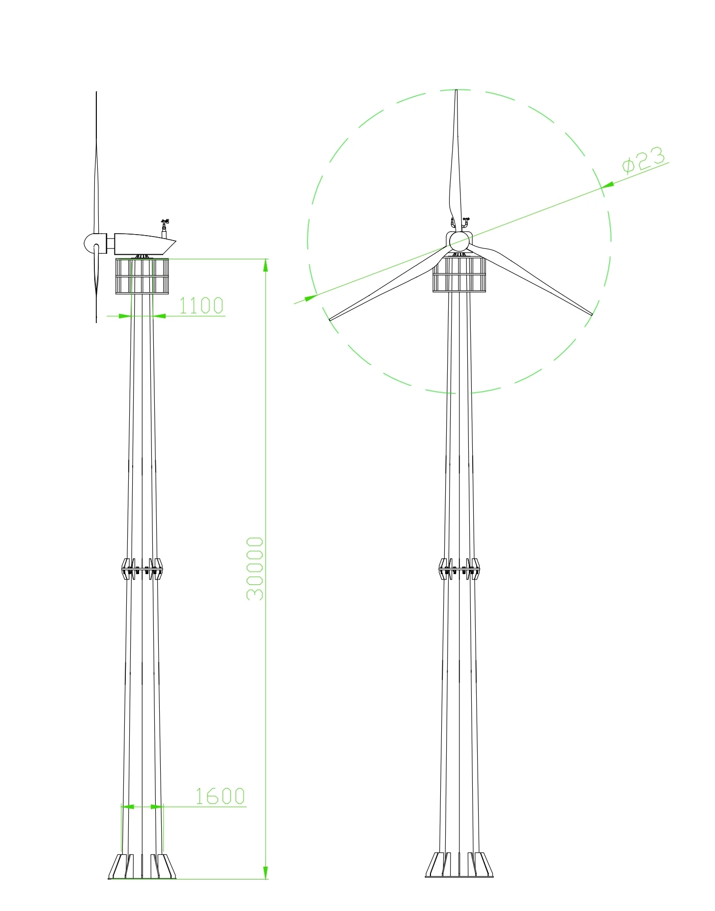 100KW to 500KW on Off GridHorizontal Axis Wind Turbine Generator 360V with 220V Output Voltage for Wind Power Applications