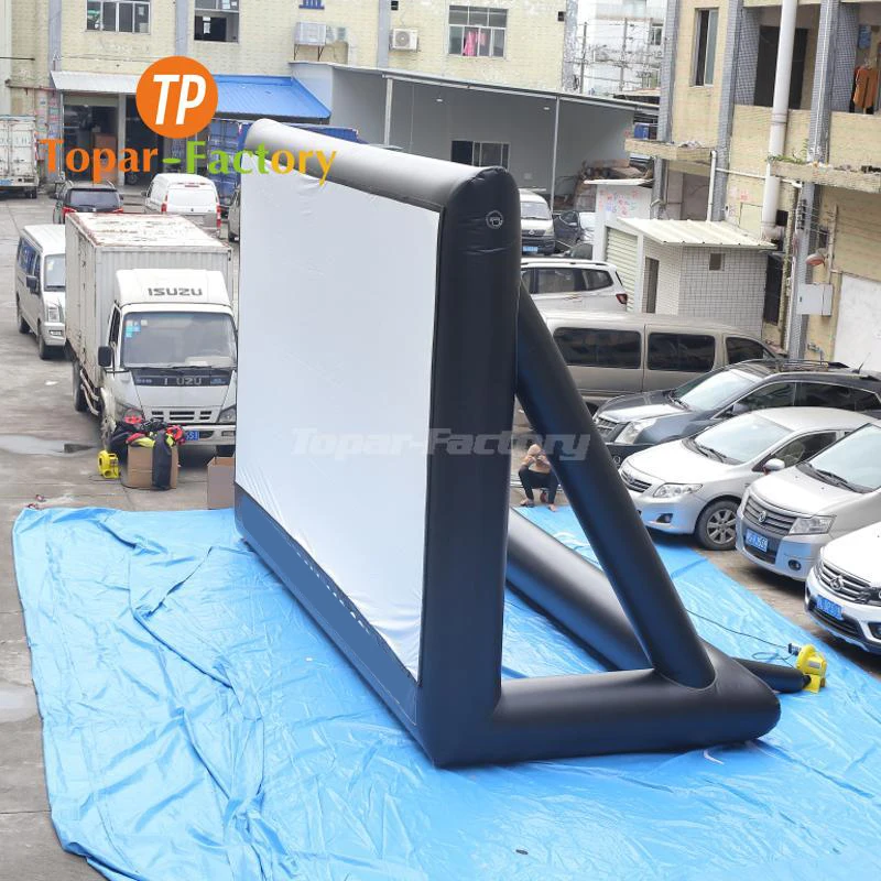 Giant Inflatable New Green Cinema Projector Oxford Fabric Cube Outdoor Movie Cinema Inflatable Screen For Sale