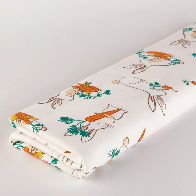 Custom Digital Printed Knit Printing Plain Coloured 95% Cotton 5% Spandex Fabric For Clothing