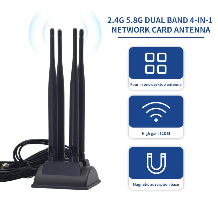 5g 2.4g 5.8g Dual Band Network Card Antenna Wifi Router-Sma Wireless Network Card External Antenna