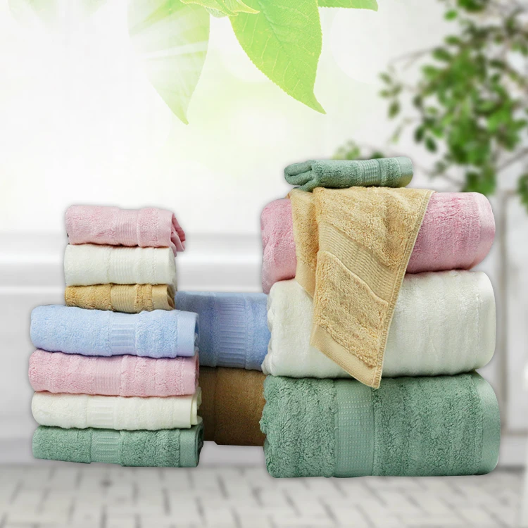 Красочные мягкие удобные бамбуковые волокна роскошные банные полотенца наборы