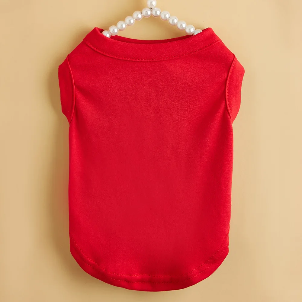 High Quality Summer Dog T-shirt Blank Dog Vest Clothes XS to L Size for Dogs Cheap Wholesale