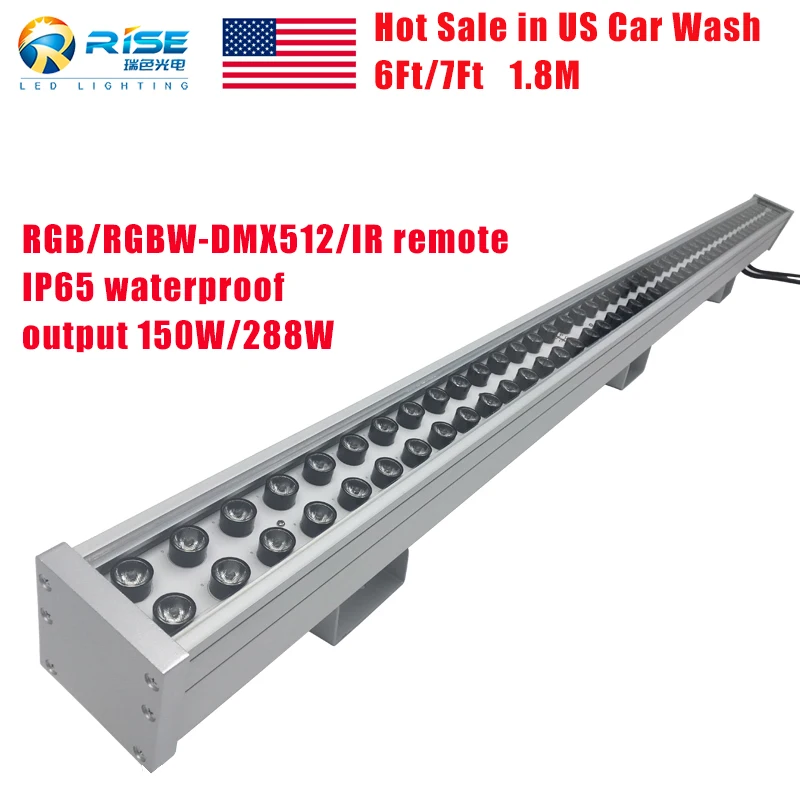 6ft/2meter/1.8meter high voltage car wash shop RGB/RGBW DMX512 Control LED Wall Washer Light