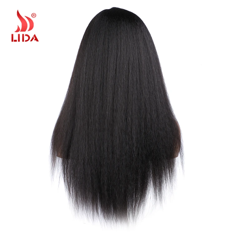 Lida Synthetic kinky straight wig 16-24inch long full puffy hand tie skin all color 6611T Wigs