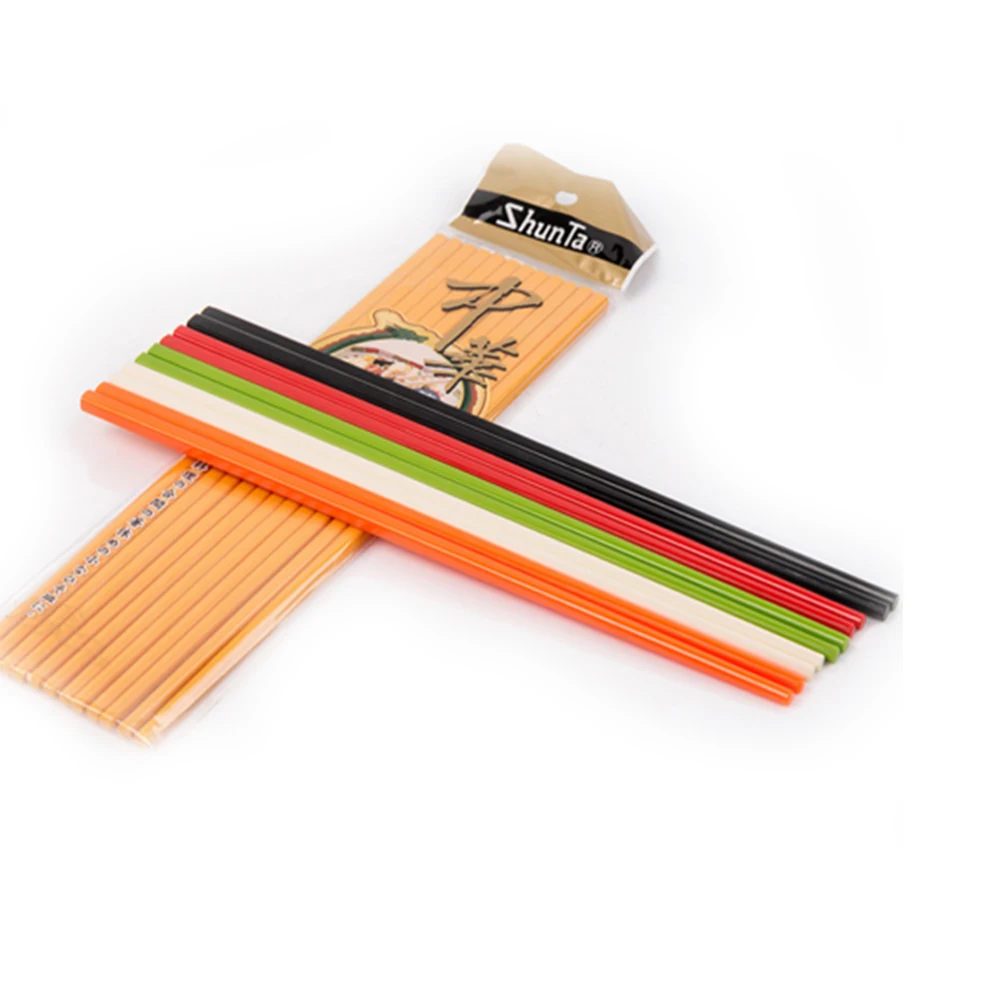 
FPJJ8C9C Custom Logo Reusable Colorful Japanese Plastic Melamine Chopsticks Gift Set 