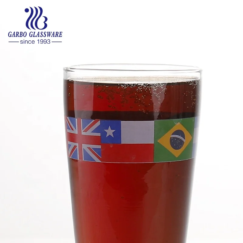 16oz wholesale printed wheat lager IPA pint pilsner craft factory custom cup weizen brand Logo beer glass