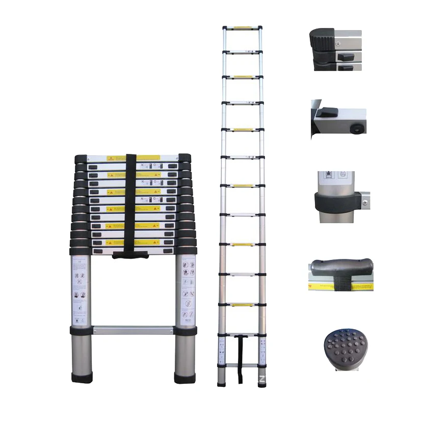 Multipurpose Ladder EN 131 Aluminium Material 12.5 Ft Step Ladders with 150Kg  max load