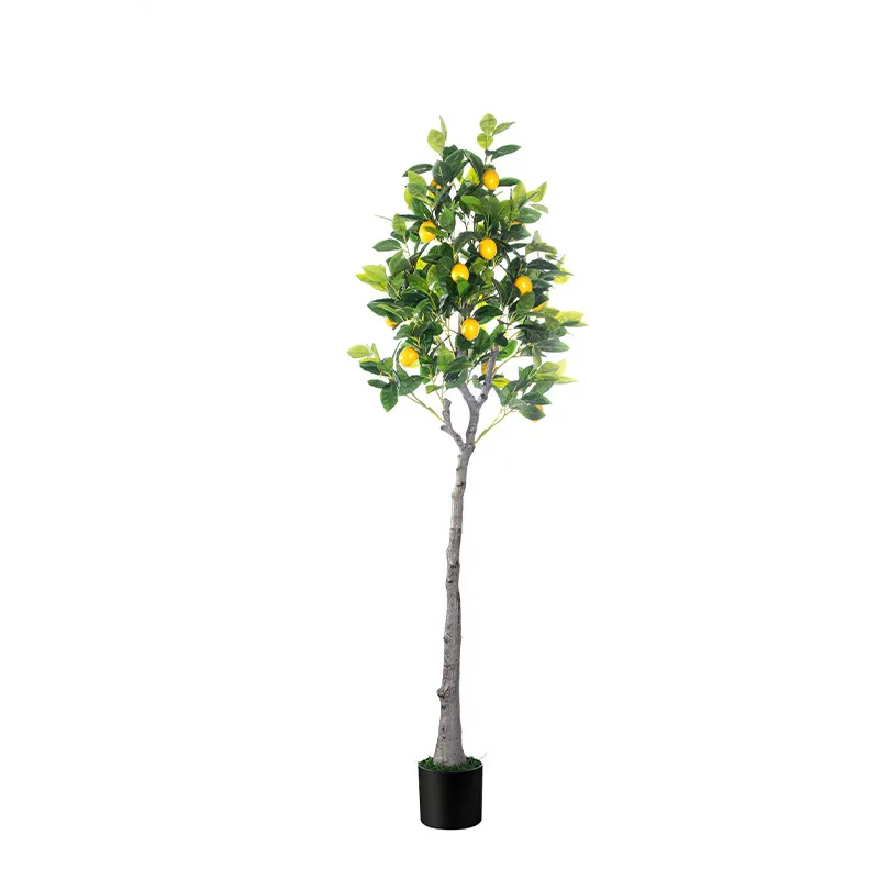 Artificial Lemon Tree 6ft Tall Lemon Silk Plant Faux Lemon Fruit Tree for Indoor Home Decor Office Living Room