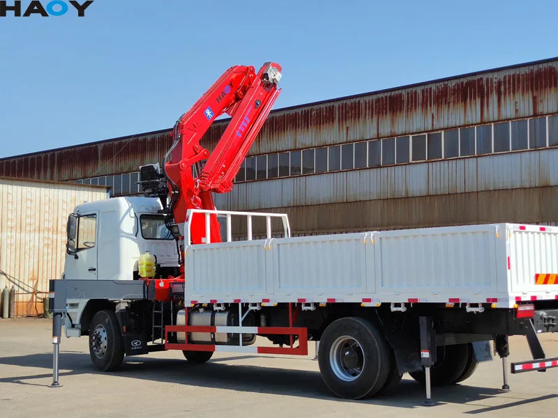 China mini 12t hydraulic boom lift articulated arm crane truck manipulator for construction hot sale in 2024