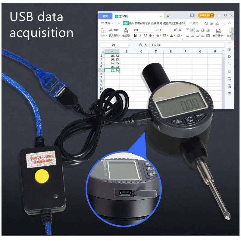 High Precision Long Range 0-12.7mm  Industrial Electronic Digital Dial Indicator