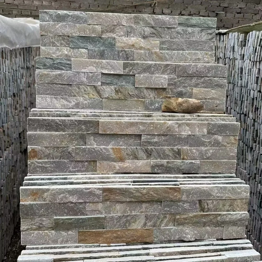 White Quartzite  Mushroom Tile  Ledgestone Stone For Exterior Wall Panels Cladding