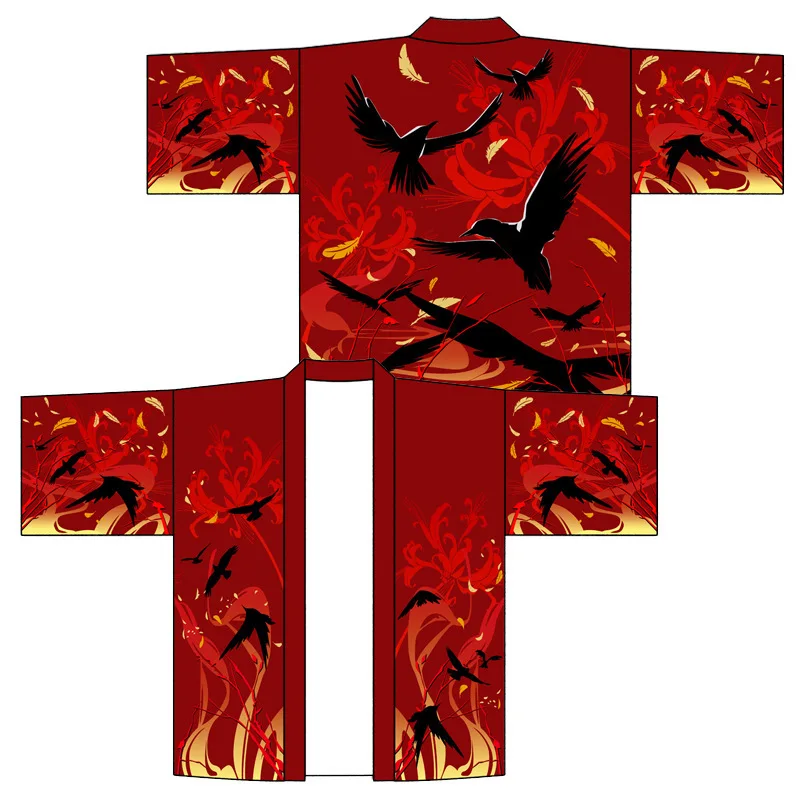 
Kimono Traditional Japanese Style Peacock Yukata Dress For Girl Kid Cosplay Japan Haori Costume Asian Clothes 