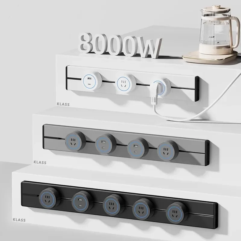 Touchmi Power UK/US/EU Track Socket Smart Home Appliances Electronic Plug Adapter Standard Outlet Wall Mounted Sockets With Usb