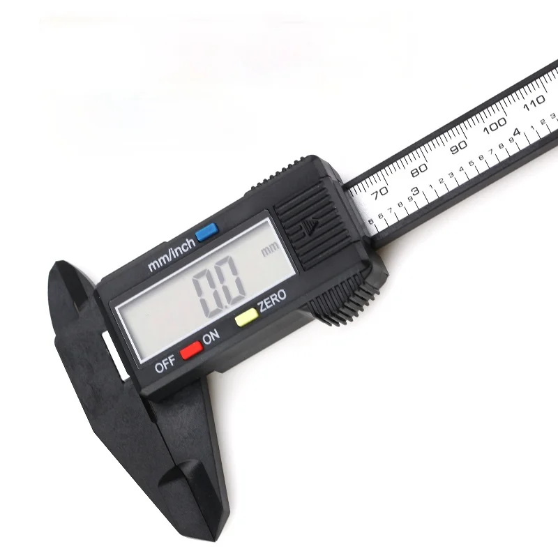 Electronic Digital Caliper Carbon Fibre Vernier Calipers Plastic Gauge LCD Micrometer Ruler Measuring Tools Instrument 150mm/6In