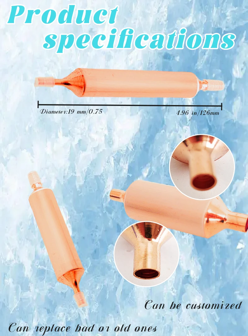 Customized Air Conditioning Copper Filter Drier Refrigeration Liquid Line Filter Drier