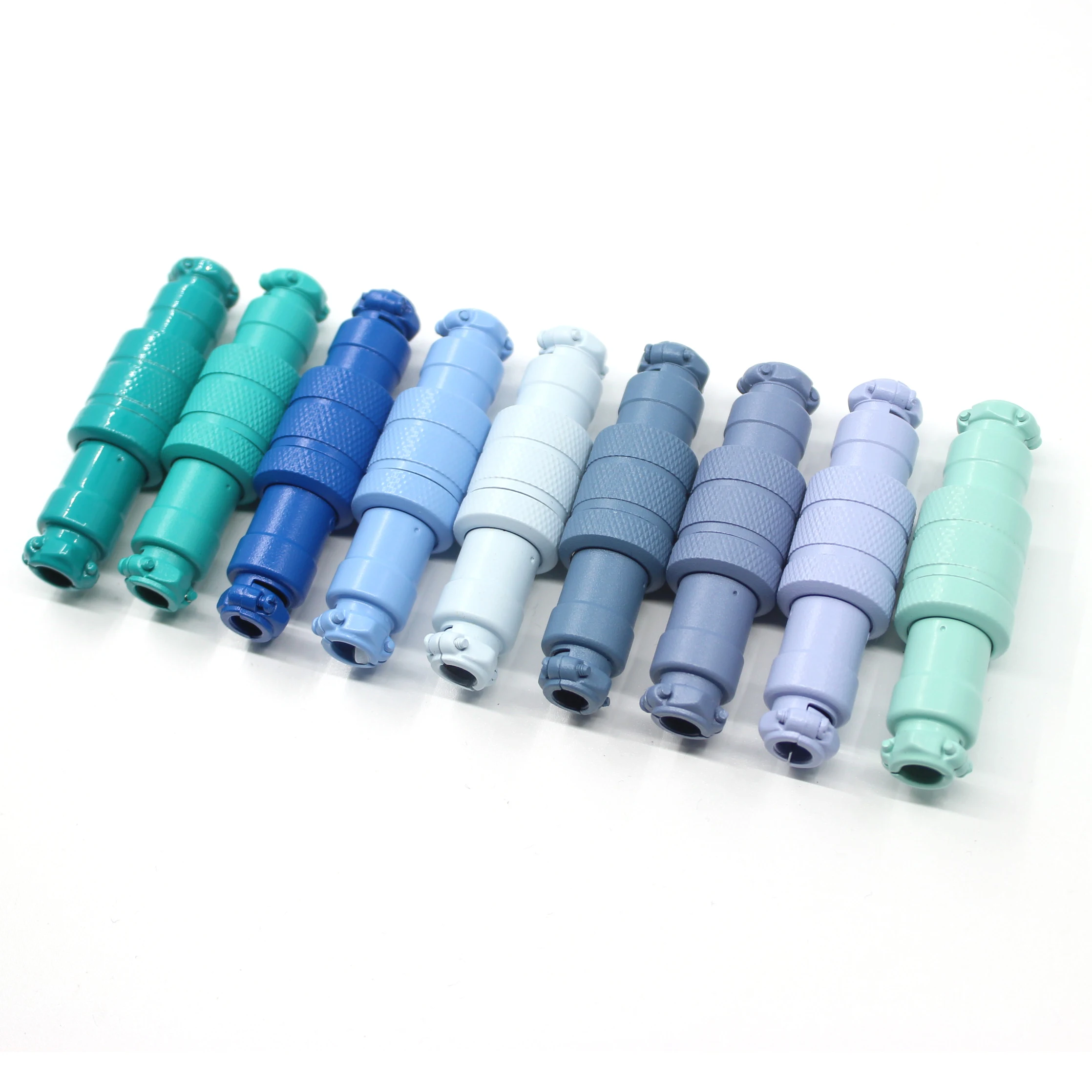16mm spray paint Thread Male Female Panel Metal Aviation Wire Connector 4pin 5pin shiny green aviator gx16 color