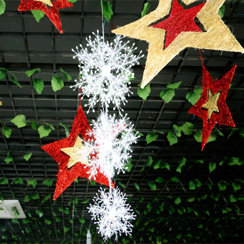 (6pcs) Christmas Artificial Snowflake Tree Decor Christmas decorations for Home Decoration