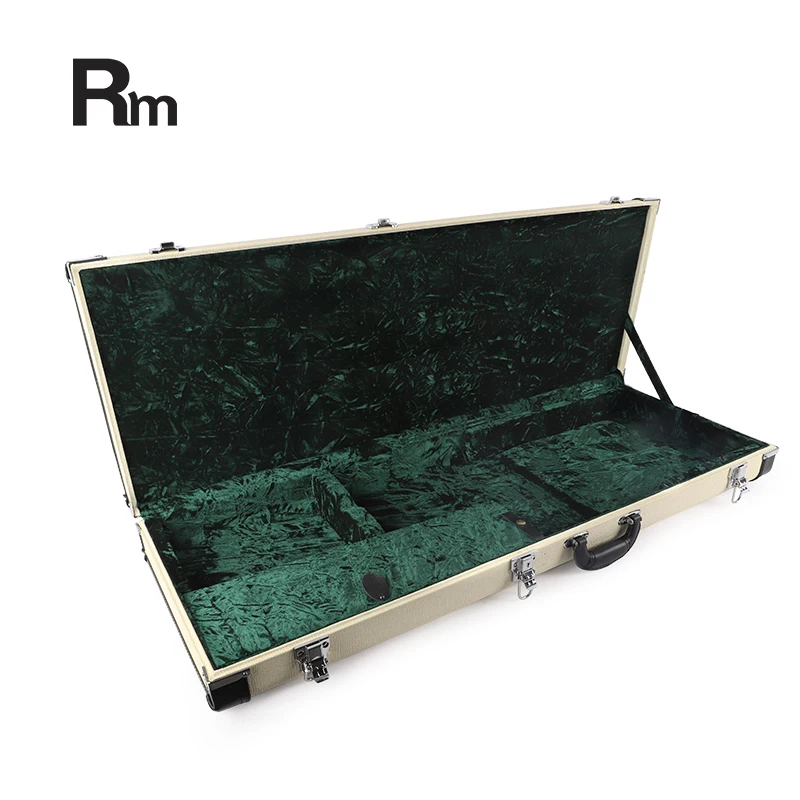 WC67 Rm Rainbow music popular design wooden leather Rectangle electrical guitar case instrument bags